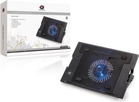 Mbështetëse ftohëse Conceptronic 43,2 cm (17 ") (CNBCOOLSTAND1F), e zezë