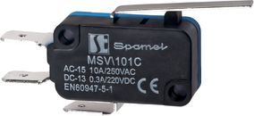 Çelës miniaturë Spamel MSV101C, levë e gjatë e sheshtë, 10A