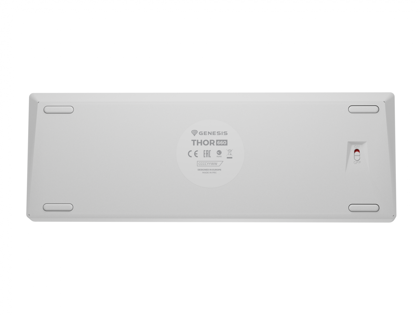 Tastierë mekanike wireless Genesis Thor 660 G2, 60%, Bluetooth, RGB, e bardhë