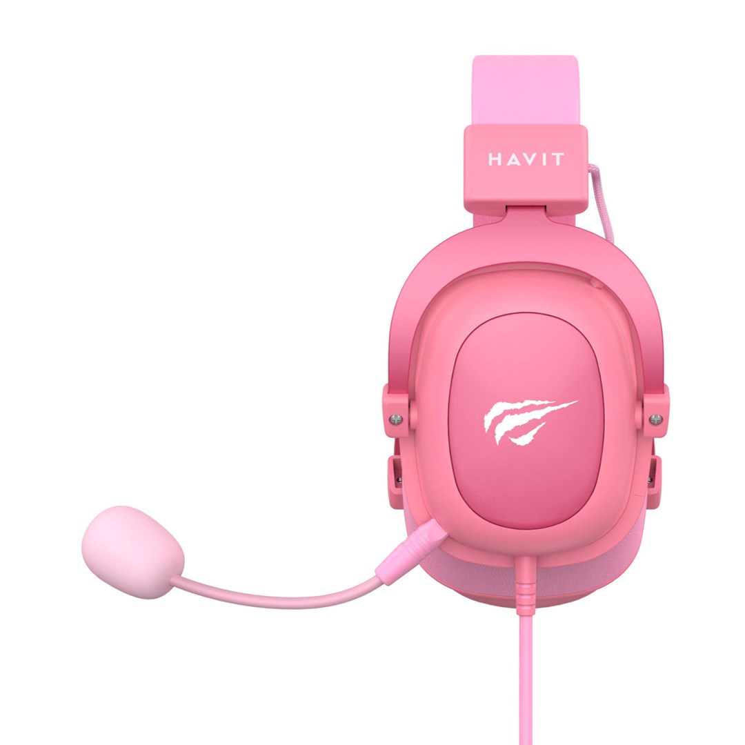 Kufje gaming Havit H2002D, me mikrofon, roze