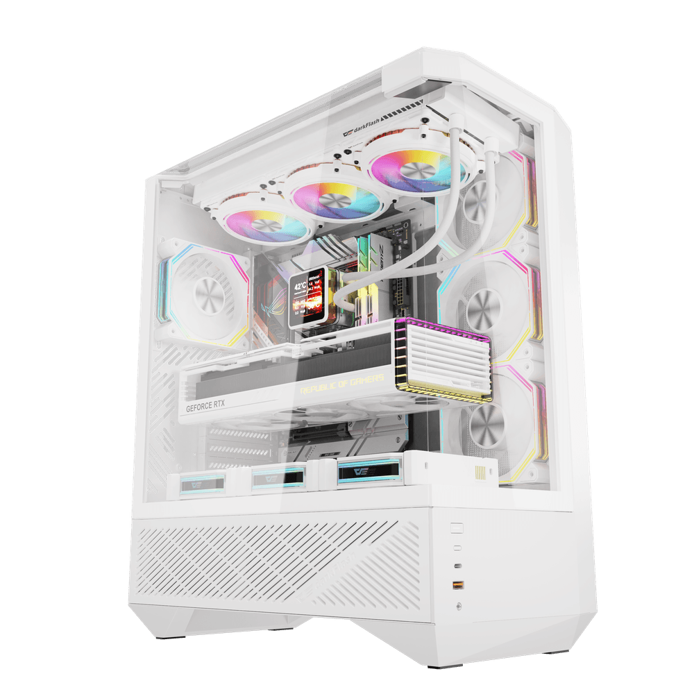 Kasë Darkflash Case DY460, Mid-Tower, e bardhë