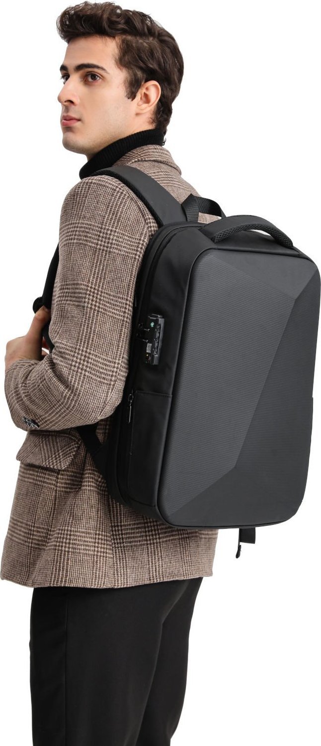 Çantë shpine Mozos PM37, për laptop 15.6", 20-32L, anti vjedhje, gri