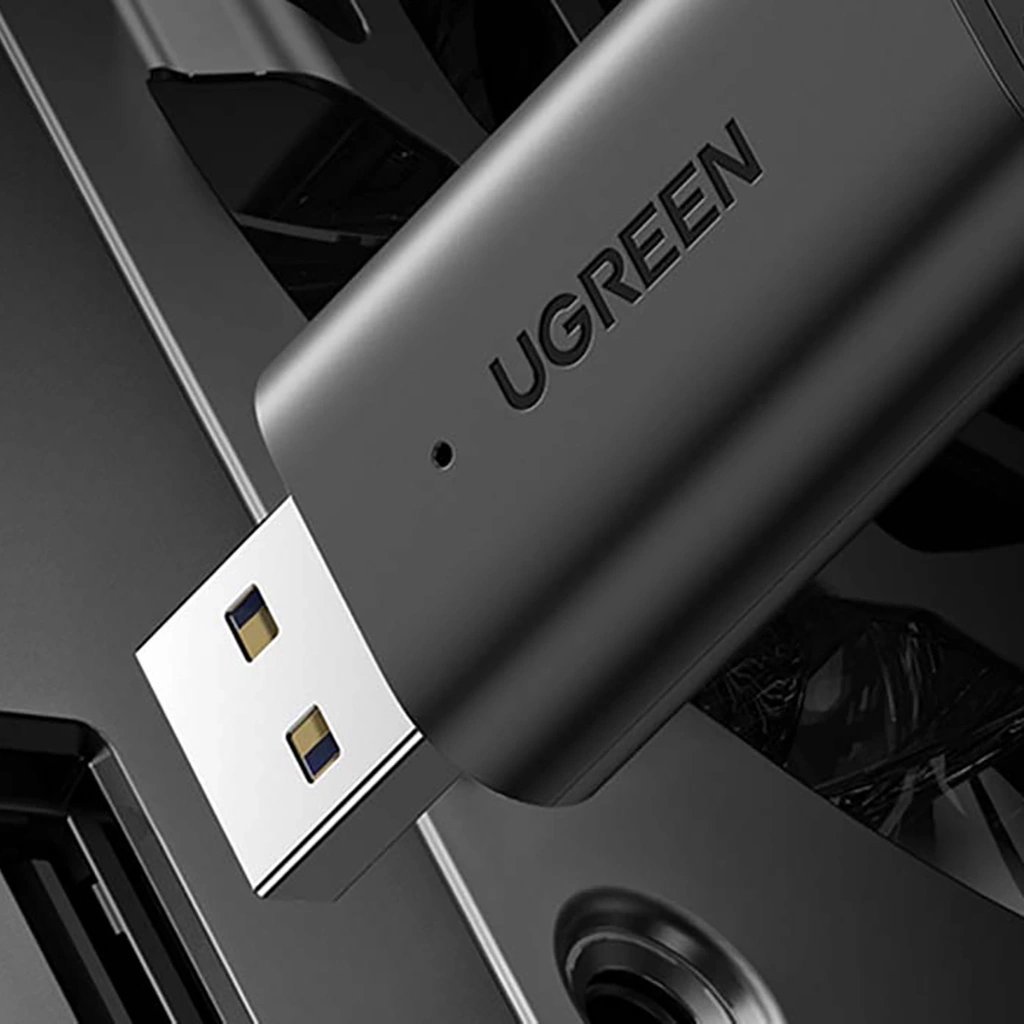 Adapter Bluetooth Ugreen UGR1207, Transmetues dhe marrës 5.1, 3.5 mm, i zi