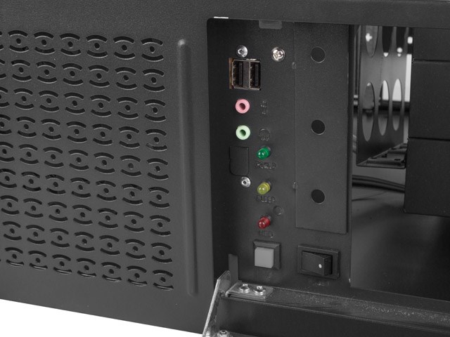 Kuti server rack ATX 450/08, 19", 4U, e zezë