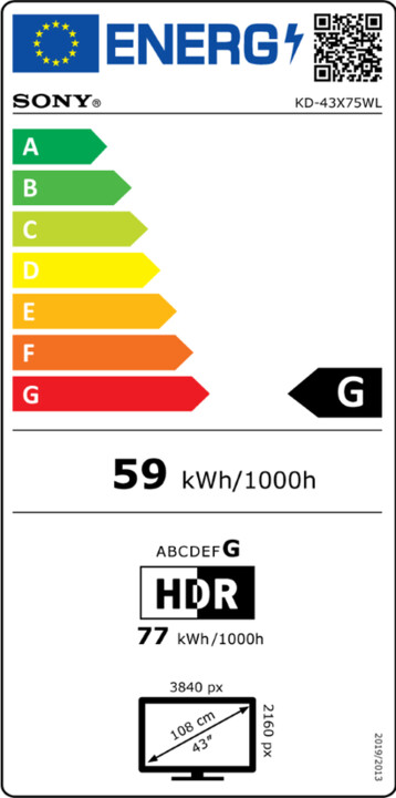 Televizor Sony Bravia KD-43X75WL - 43" (108cm), 4K UHD