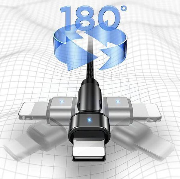 Kabllo USB Usams SJ476USB01, USB A në Lightning, 1 m, e zezë