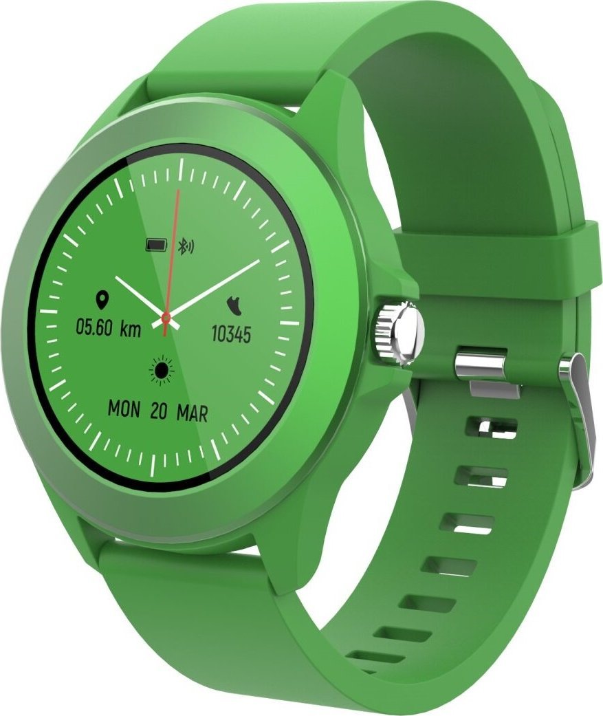 Smartwatch Forever Colorum CW-300, 1.3", Bluetooth, jeshile