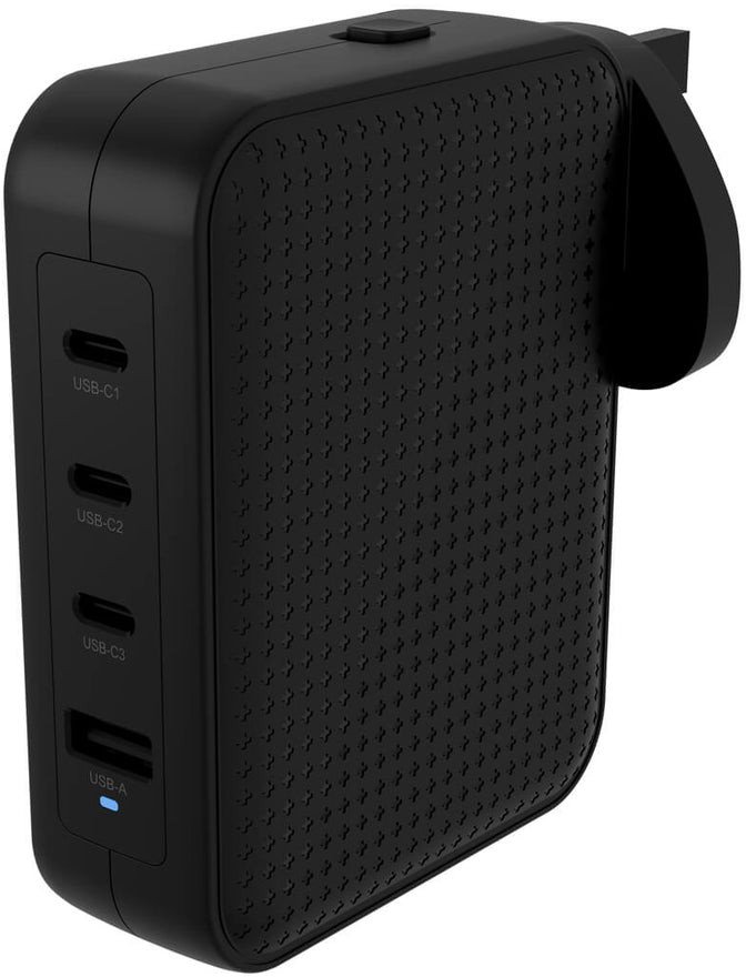 Karikues 4 porta Targus HyperJuice HJ1001BKWWGL, 145W, USB C PD QC, i zi