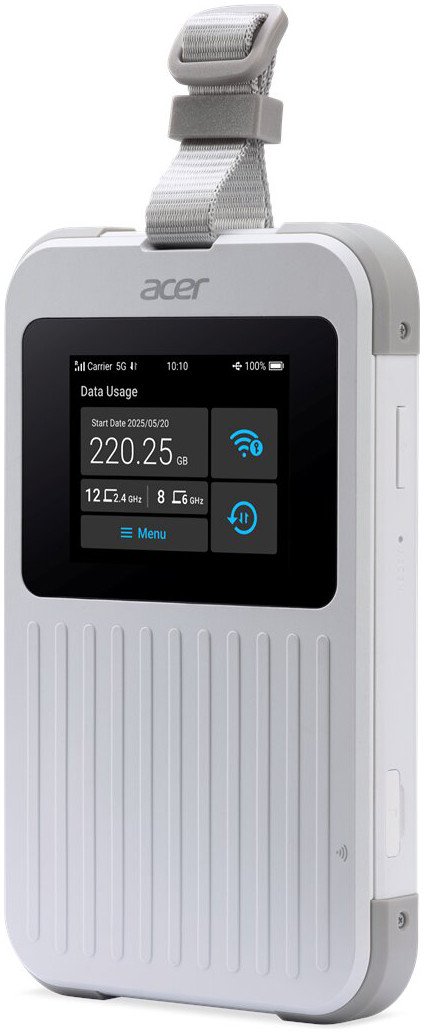 Ruter portativ Acer Connect M6E, 5G, WiFi 6E, i bardhë