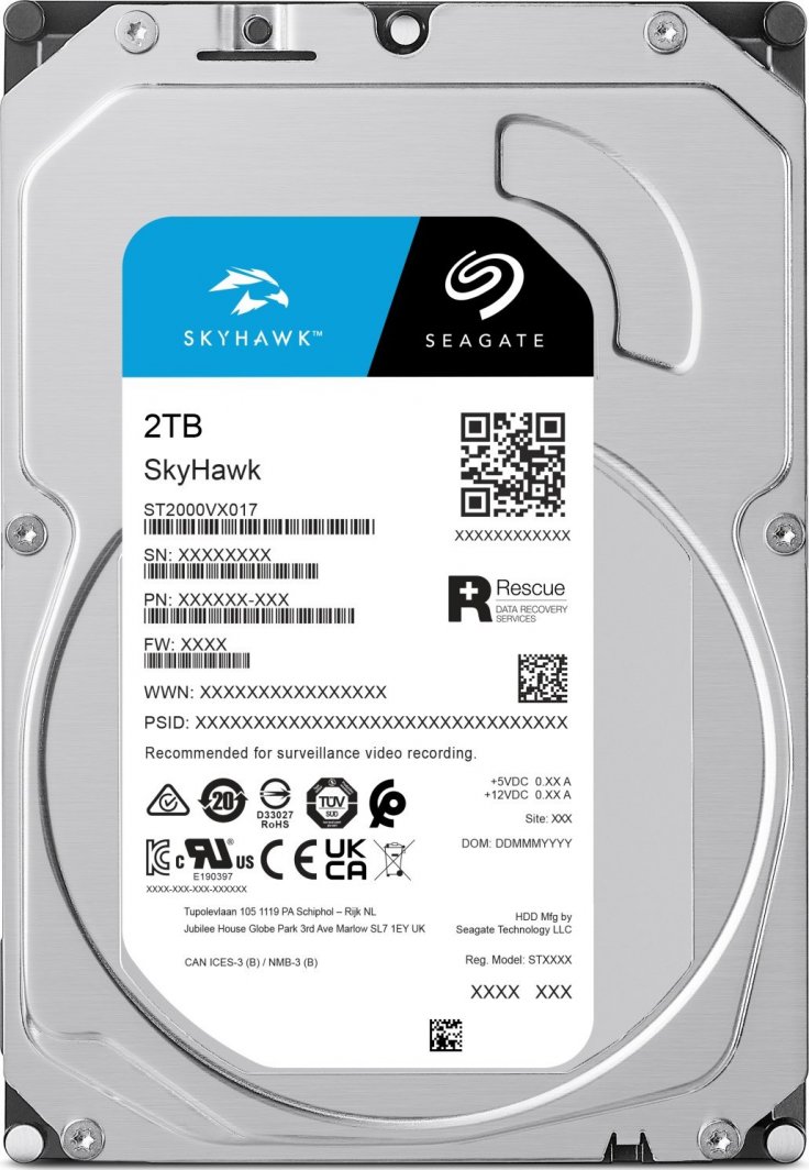 Disk HDD Seagate SkyHawk 2TB 3.5'' SATA III (6Gb/s) 
