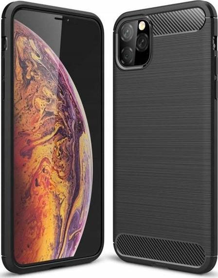 Kornizë telefoni Carbon Lux iPhone 12 / 12 Pro 6,1, e zezë