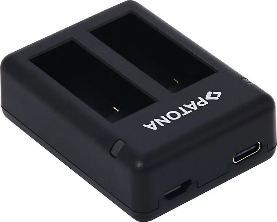 Полнач за батерии Патона Dual USB, за ГоПро Херо 9 и Херо 10, црн