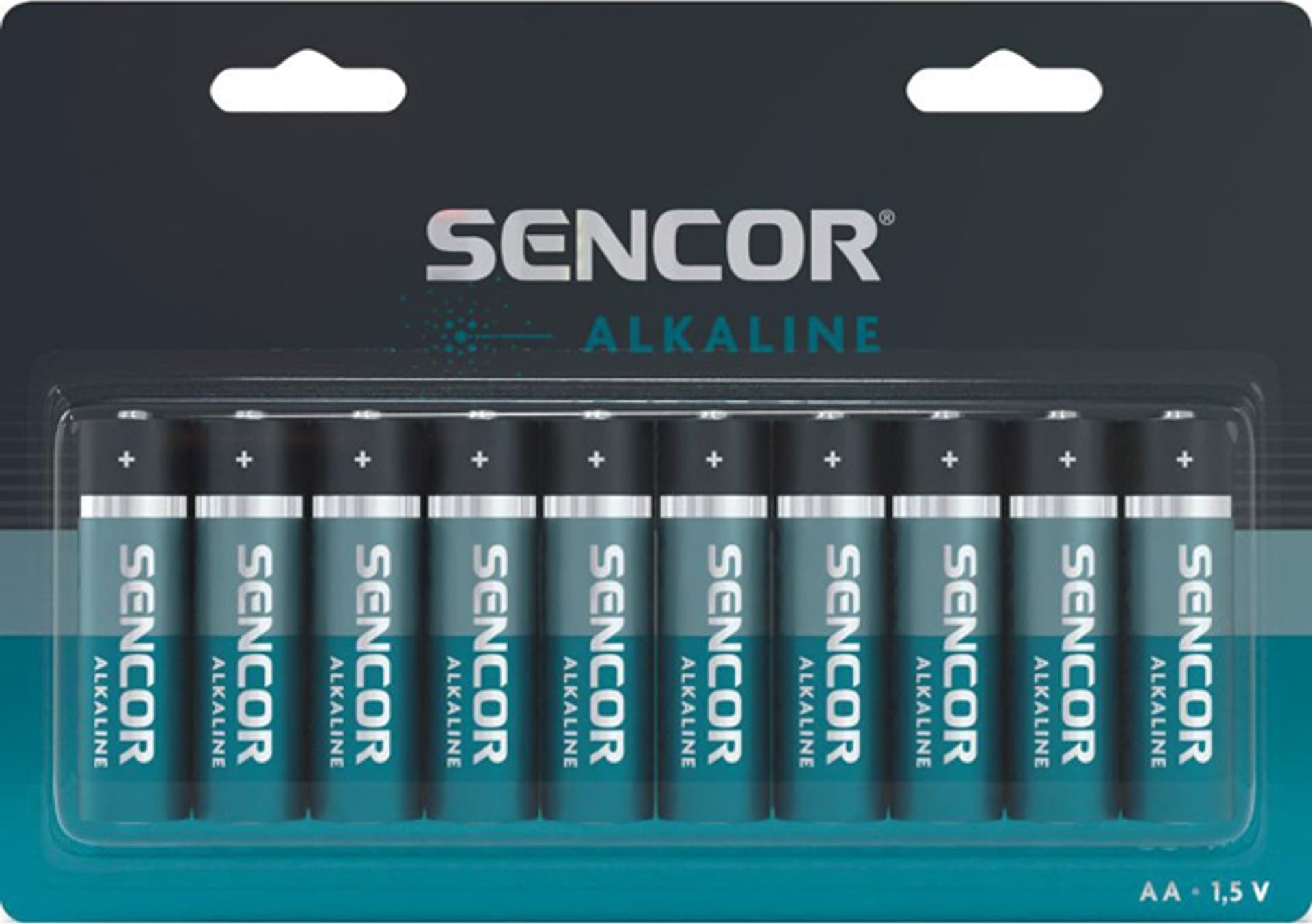 Bateri alkaline Sencor AA, paketim 10 copë, njëpërdorimëshe