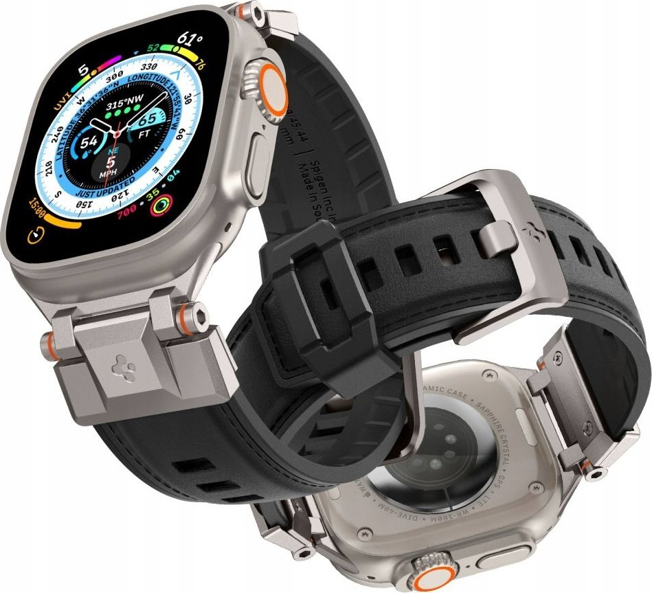 Rrip dore për Apple Watch Spigen DuraPro Armor, 42 44 45 49mm, i zi