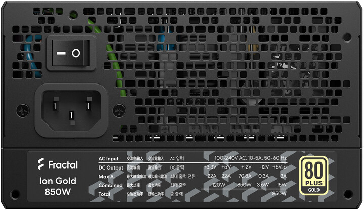 Burim energjie Fractal Design Ion Gold FD-P-IA2G-850 , 850W