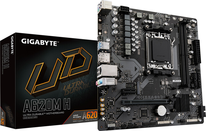 Pllakë amë GIGABYTE A620M H, AM5, mATX