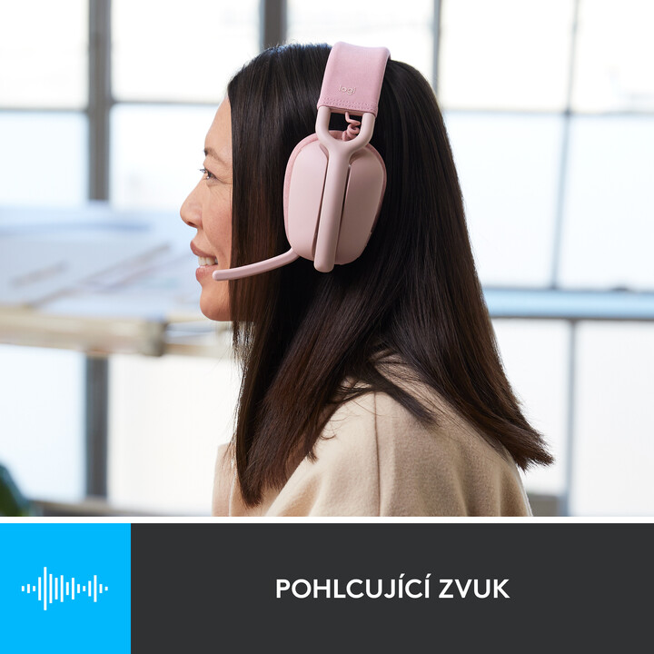 Kufje Logitech Zone Vibe 100, rozë