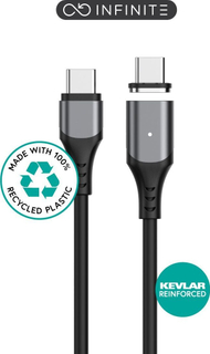 Kabllo karikimi eSTUFF ES604265, USB C magnetik, 100W, e zezë