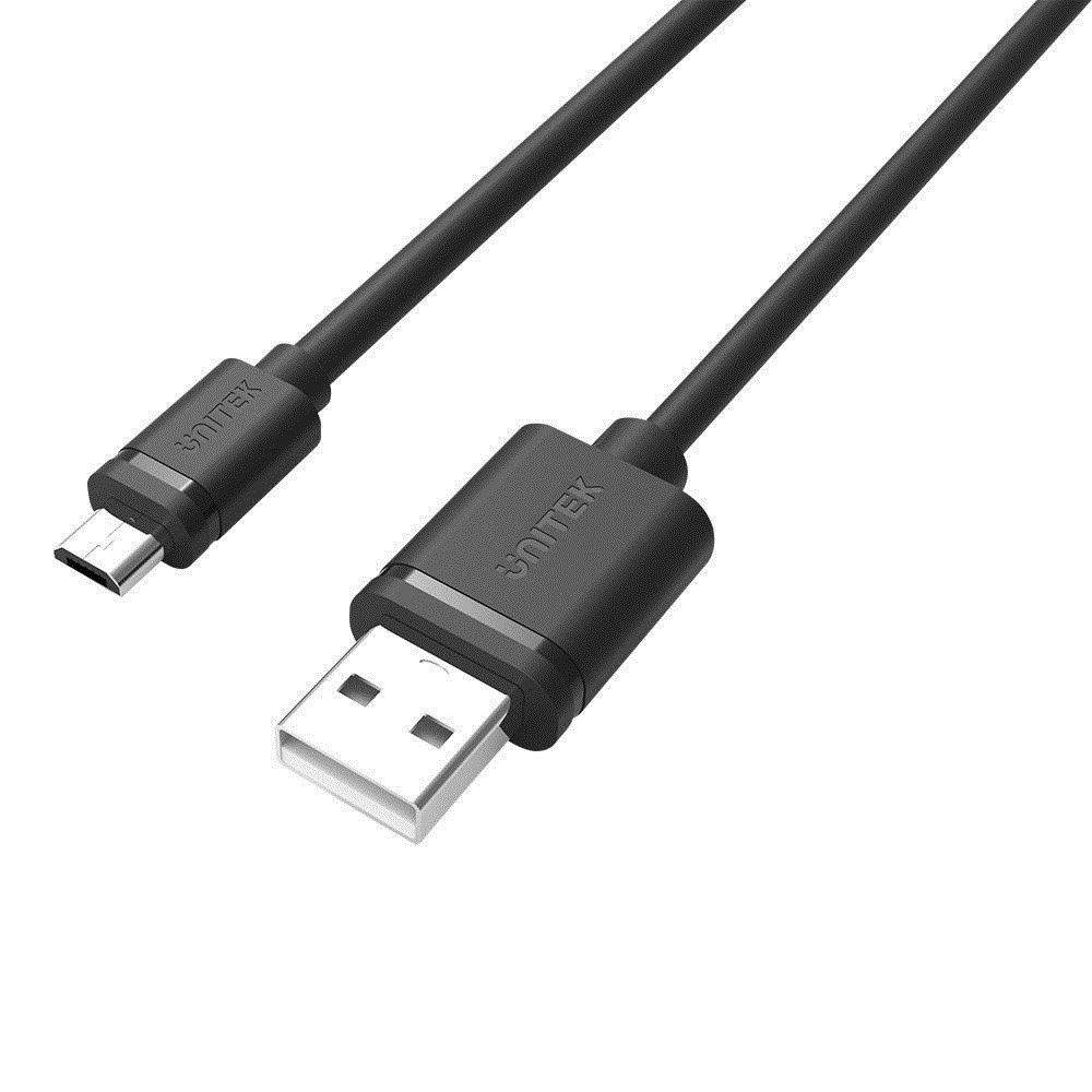 Kabllo Unitek, USB A / Micro-USB B, 1 m, e zezë