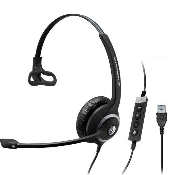 Kufje me mikrofon Sennheiser SC 230 MS II, njëanëshe, USB, të zeza
