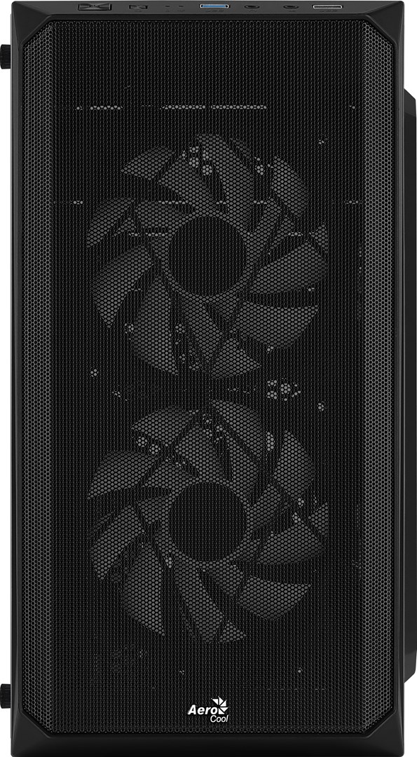 Kuti kompjuteri Aerocool CS-107 FRGB, mini tower, panel akrilik, e zezë