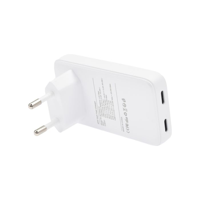 Dviced Slim Wall Charger 45W GaN 2 USB-C EU, White