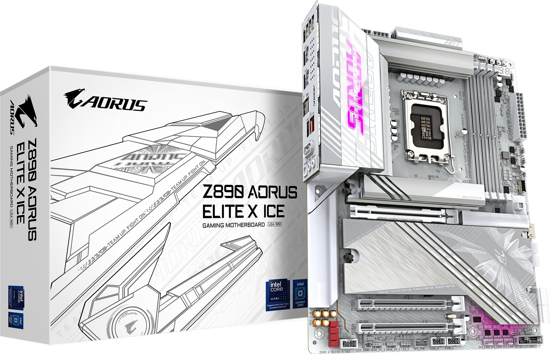 Motherboard Gigabyte Z890 AORUS ELITE X ICE, LGA1851, DDR5, ATX