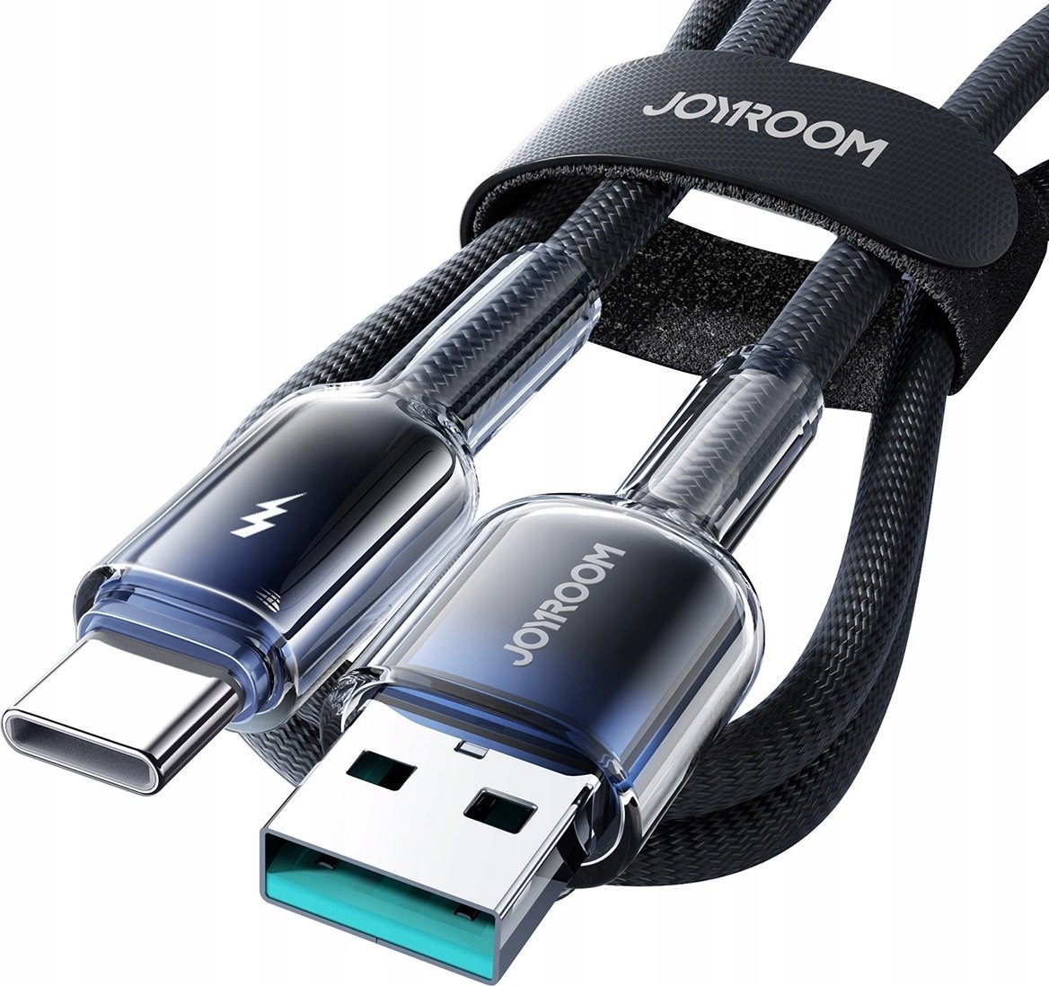 Kabllo USB Joyroom S-A42 Crystal-Clear Series, USB-A në USB-C, 1.2m, 3A, e zezë