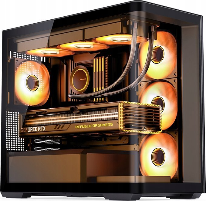 Kasa PC Jonsbo D300 MIDI Tower, xham i temperuar 270°, e zezë