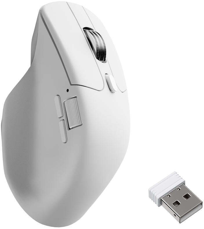 Maus Keychron M6, ergonomik, RF Bluetooth USB, i bardhë