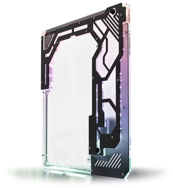 Panel anësor Singularity Computers Spectre 4 Aevum Dual Loop, akrilik transparent, ARGB, i zi