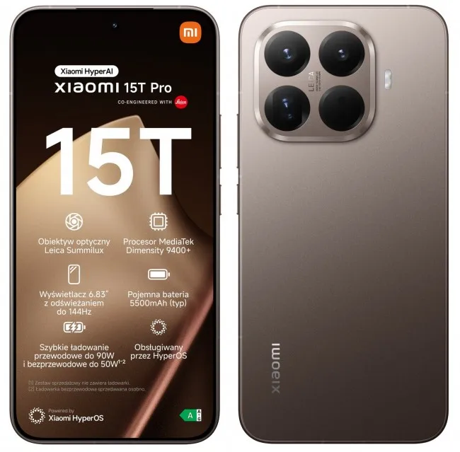 Celular Xiaomi 15T Pro, 6.83", 12/512GB, Mocha Gold