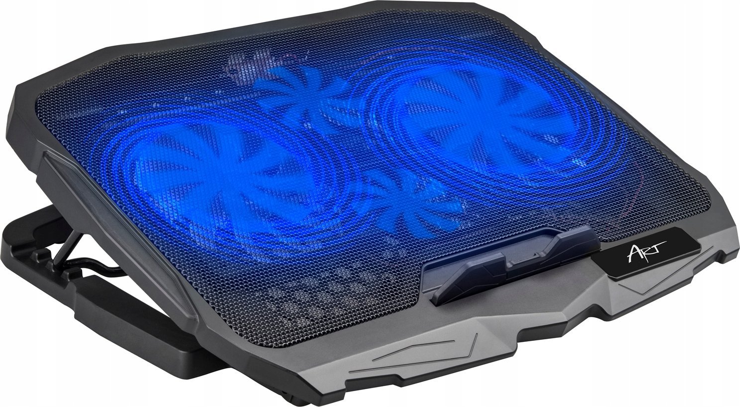 Stendë ftohëse për laptop ART P4, 4 ventilatorë, LED, për 9-17"