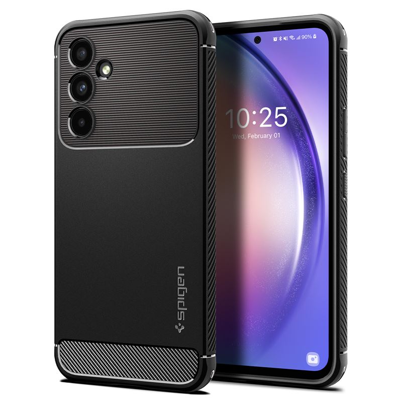 Mbrojtëse për celular Samsung Galaxy A54 5G Spigen Rugged Armor, e zezë
