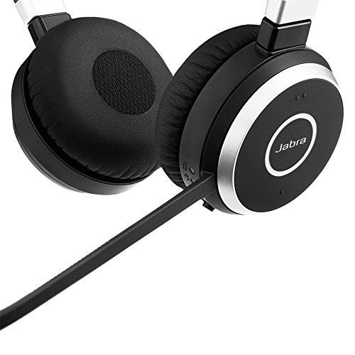 Kufje Jabra Evolve 65 MS Stereo, pa tela, Bluetooth, të zeza