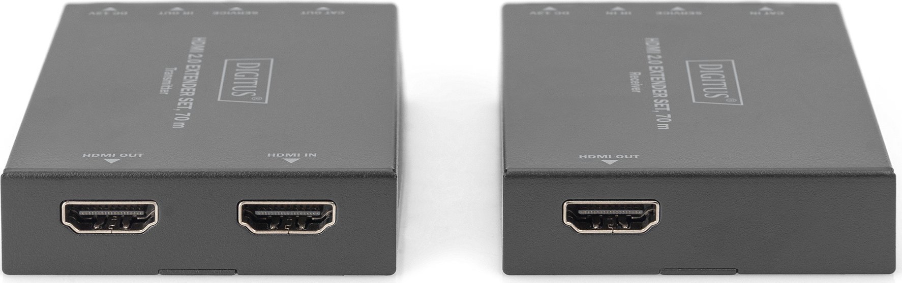 Set zgjatues HDMI Digitus 2.0, 70m, 4K 60Hz, gri