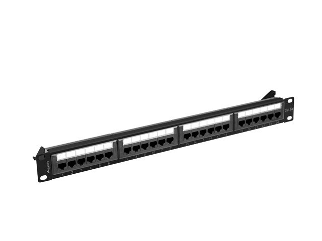 Patch panel 24 porta 1U 19" Cat.6A UTP, i zi