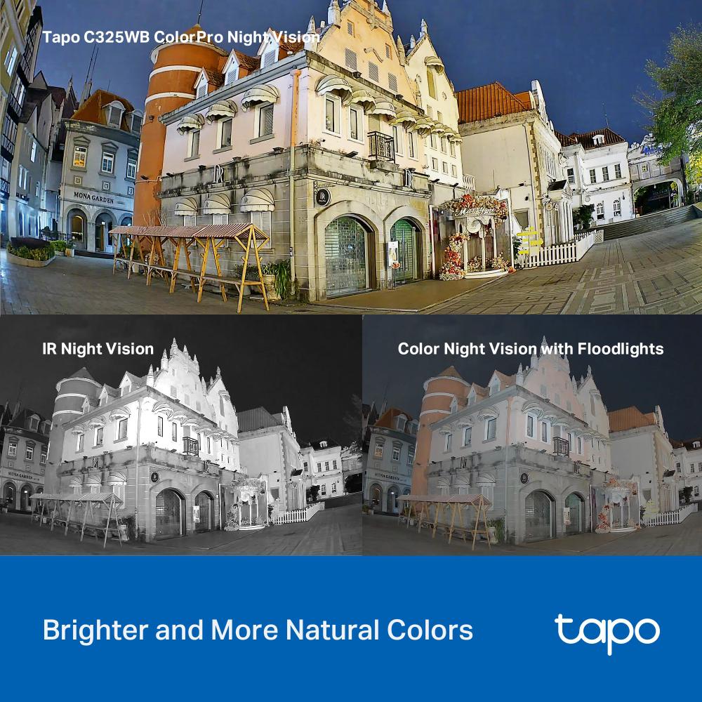 Kamerë IP TP-Link Tapo C325WB, 2K QHD, ColorPro Night Vision, IP66, e bardhë