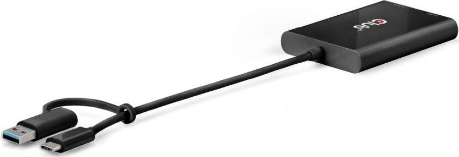 Adapter video Club 3D USB C A në 2x HDMI, 4K, i zi