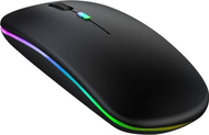 Maus wireless pa markë, Bluetooth 2.4 GHz, RGB, i zi