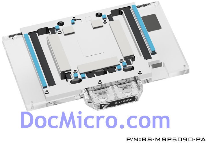 Вотерблок Barrow NVIDIA RTX 5090 MSI Suprim Vanguard, ARGB, со задна плоча