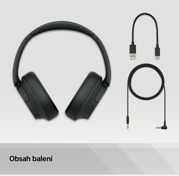 Kufje Sony WH-CH720N, të zeza