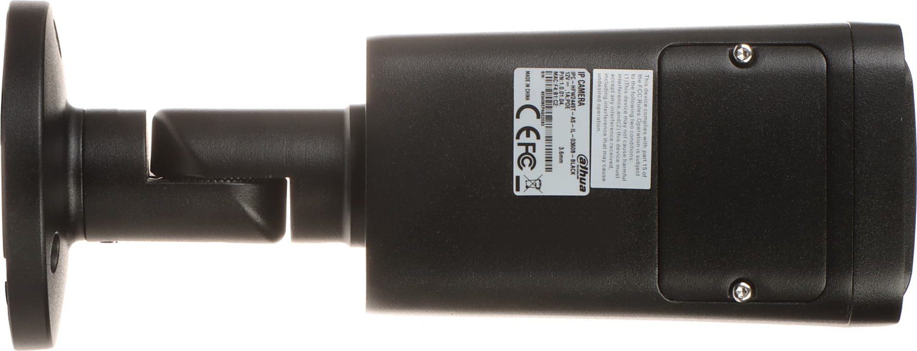 Kamerë IP Dahua IPC-HFW2449T-AS-IL-0360B, 4MP, PoE, e zezë