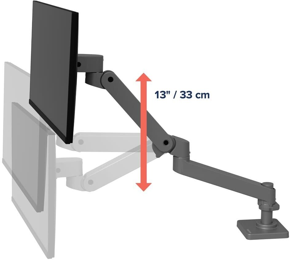 Krah monitori Ergotron LX Pro, për ekran LCD, montim në tavolinë grommet, i zi