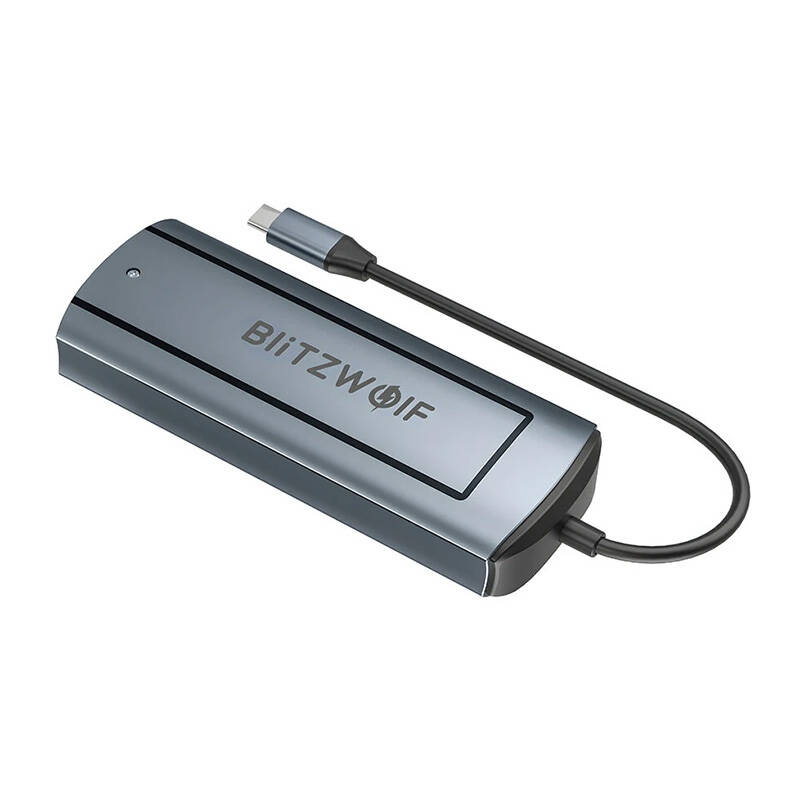 Adapter HUB USB C BlitzWolf BW Neo TH13, 6 në 1, 4K, 100W, argjendtë