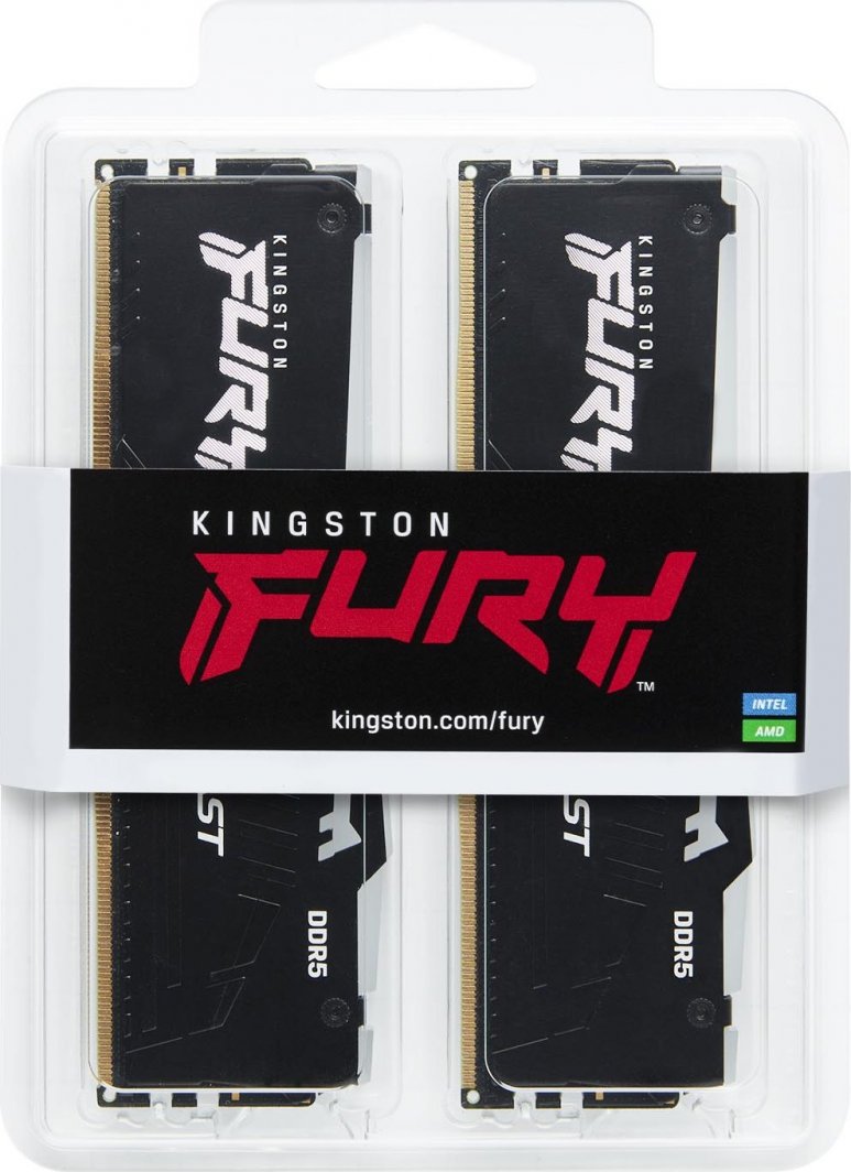 Memorie Kingston Fury Beast RGB, DDR5, 16 GB, 6000 MHz, CL36, KF560C36BBEAK2-16