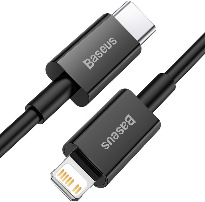 Baseus кабел за полнење/податоци, Superior Series USB-C - Lightning, 20W, 1m, црна