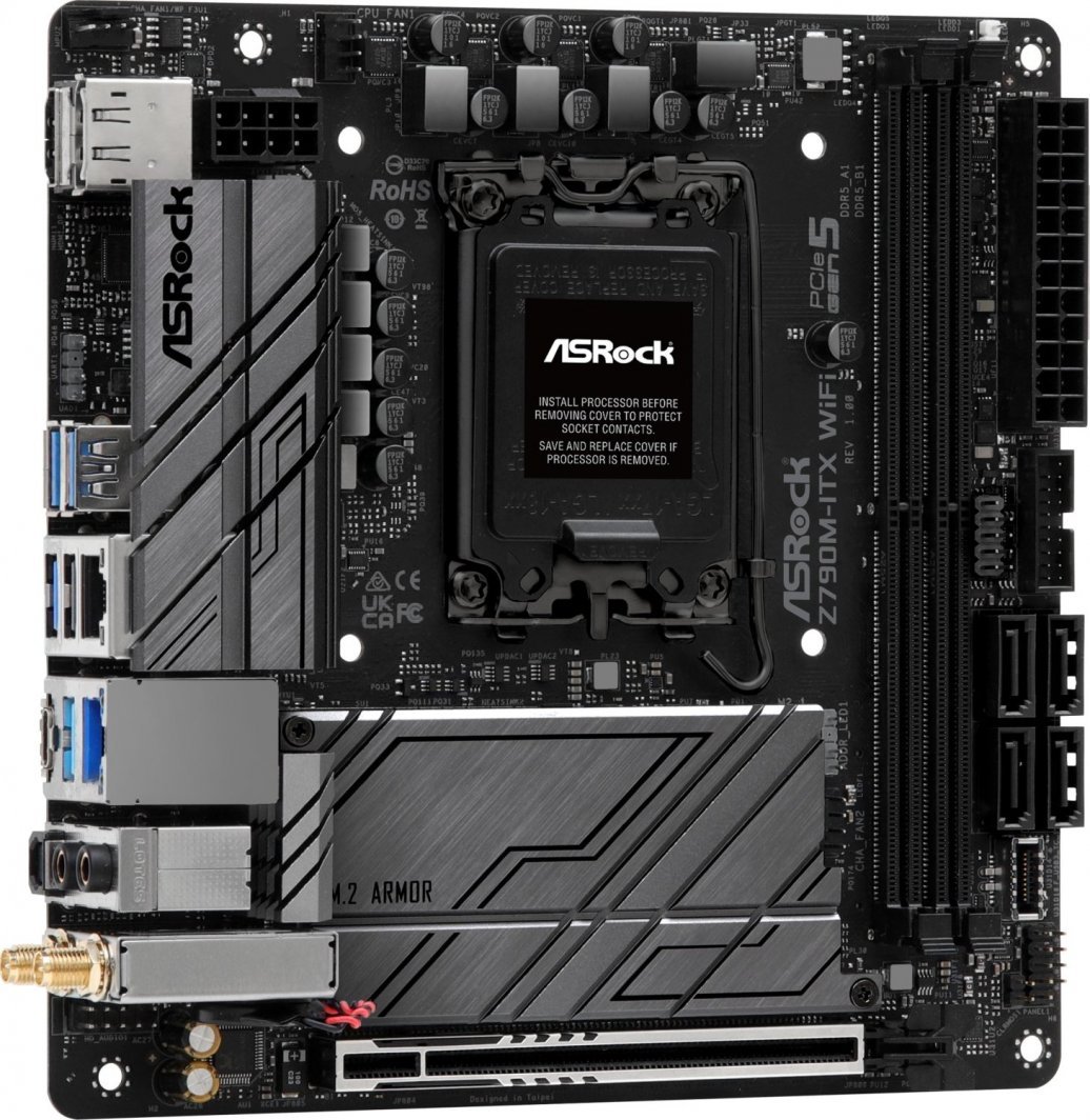 Pllakë amë ASRock Z790M-ITX WIFI, e zezë