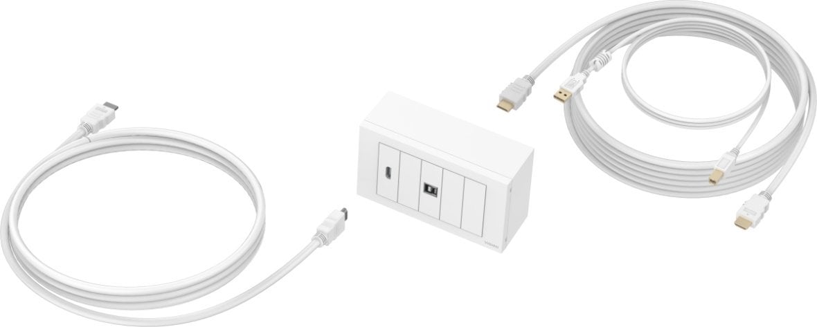 Set kabllo Vision TechConnect 3m, 4K 60Hz, 2 porta, e bardhë
