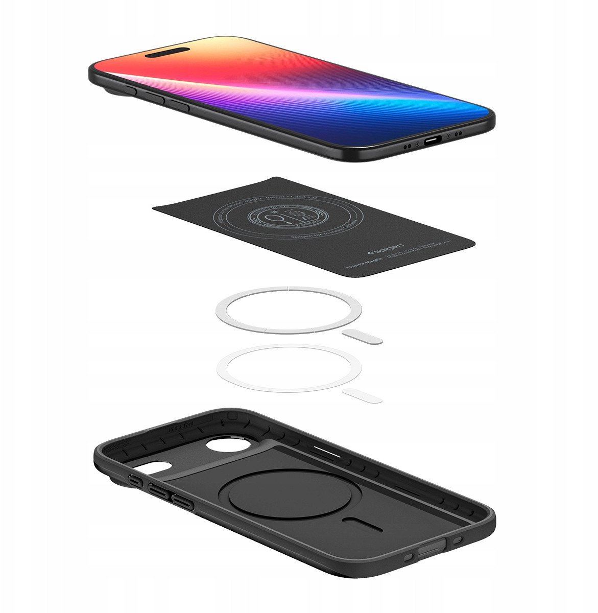 Mbulesë telefoni Spigen Thin Fit MagSafe për iPhone 17 Air iPhone 17 Pro, e hollë, kompatibile MagSafe, e zezë